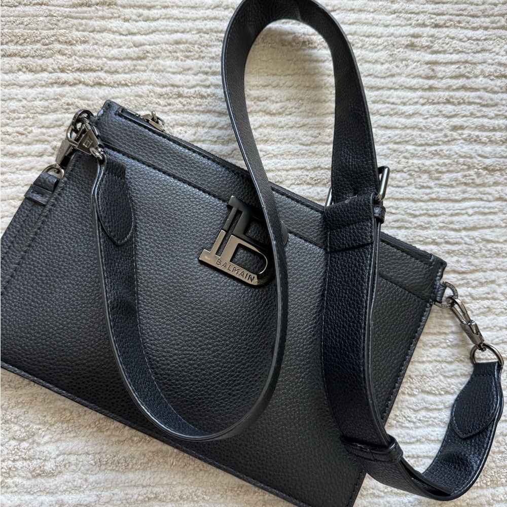 Balmain Grain Leather Crossbody/Pouch Bag